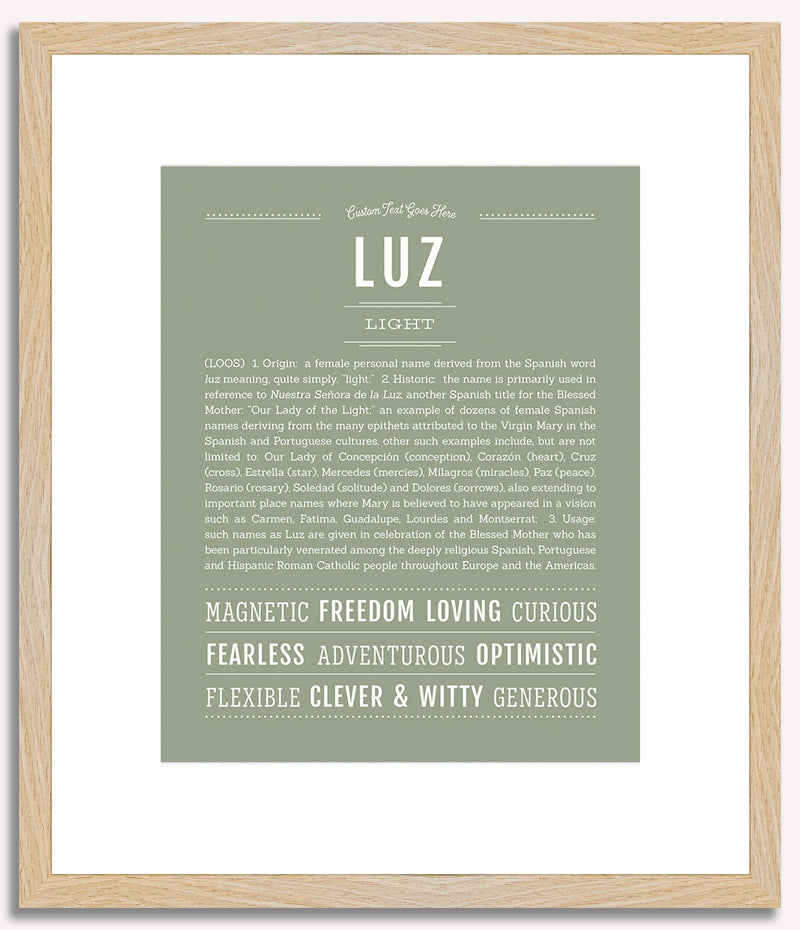 Luz | Name Art Print