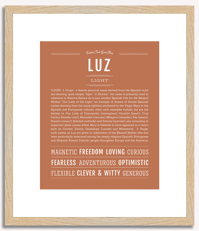 Luz | Name Art Print