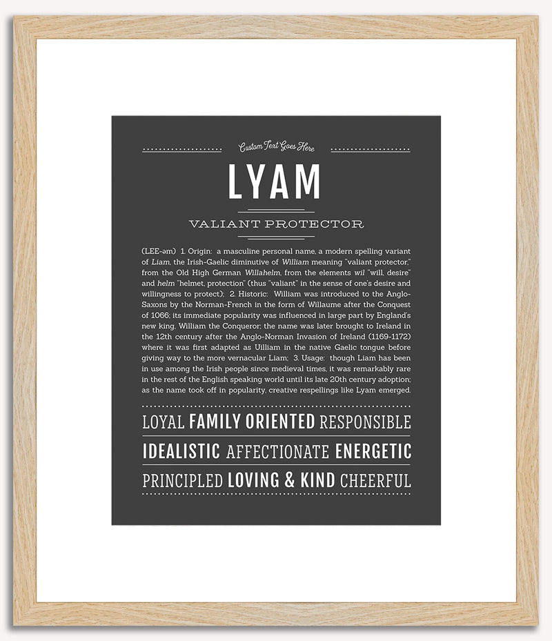 Lyam | Name Art Print