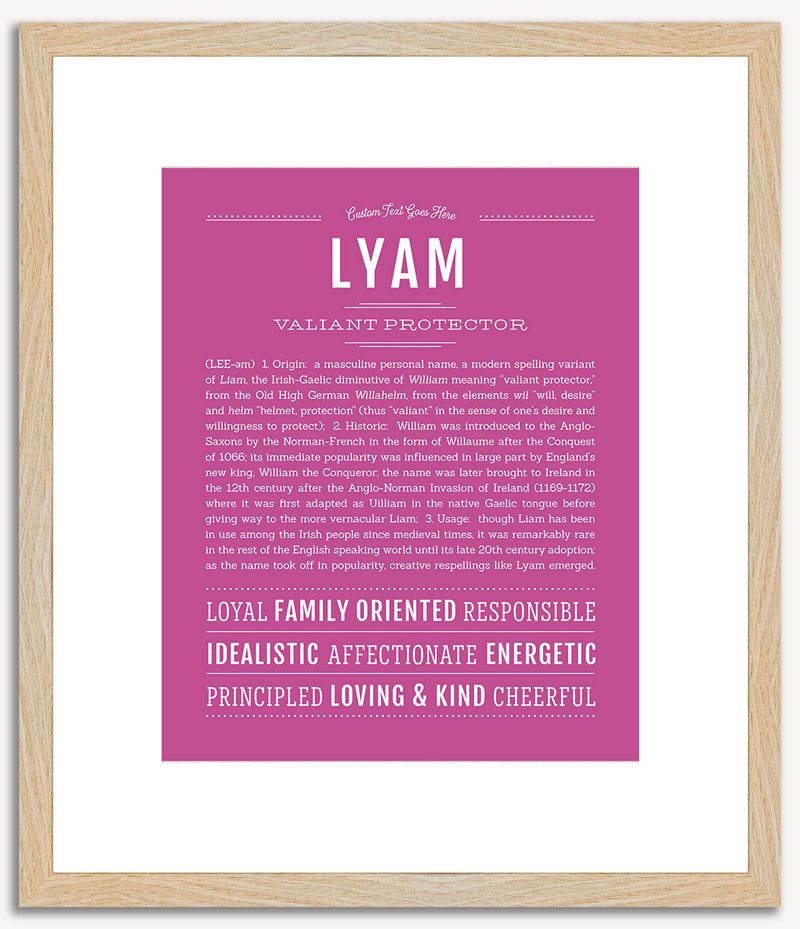 Lyam | Name Art Print