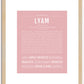 Lyam | Name Art Print