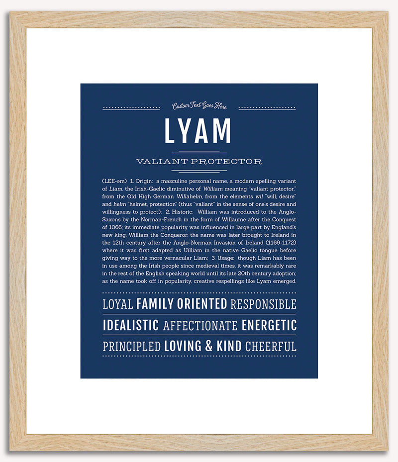 Lyam | Name Art Print