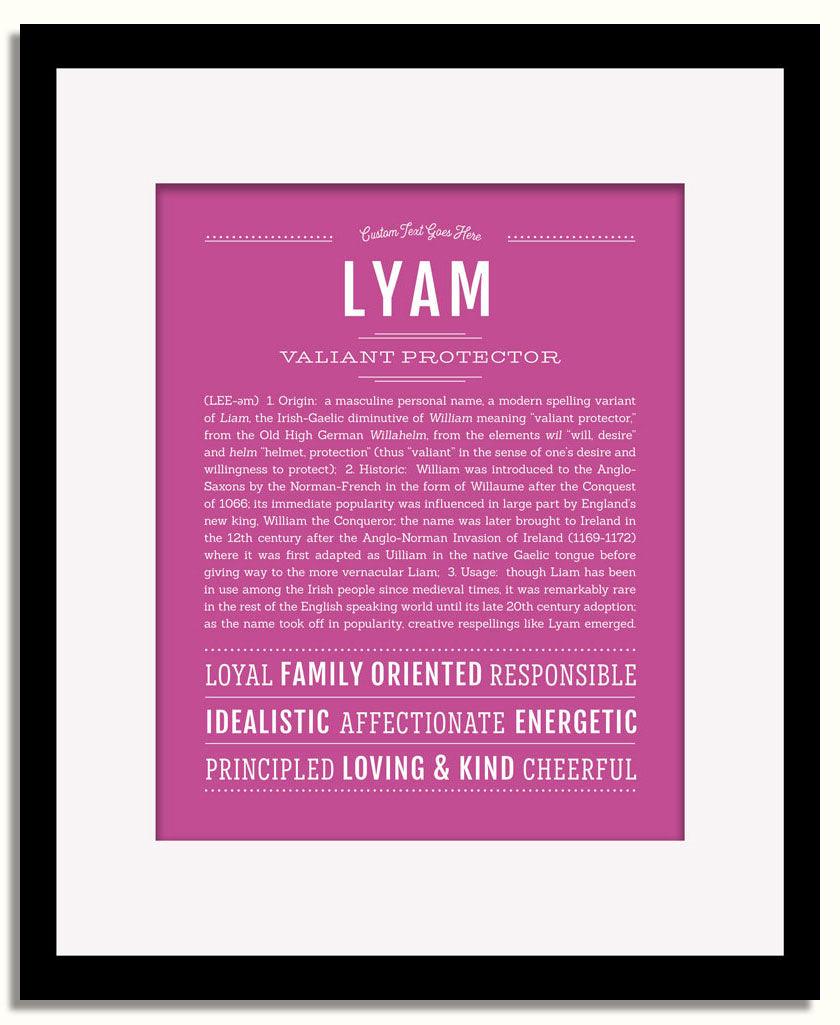 Frame Options | Dark Pink | Black Frame, Matted