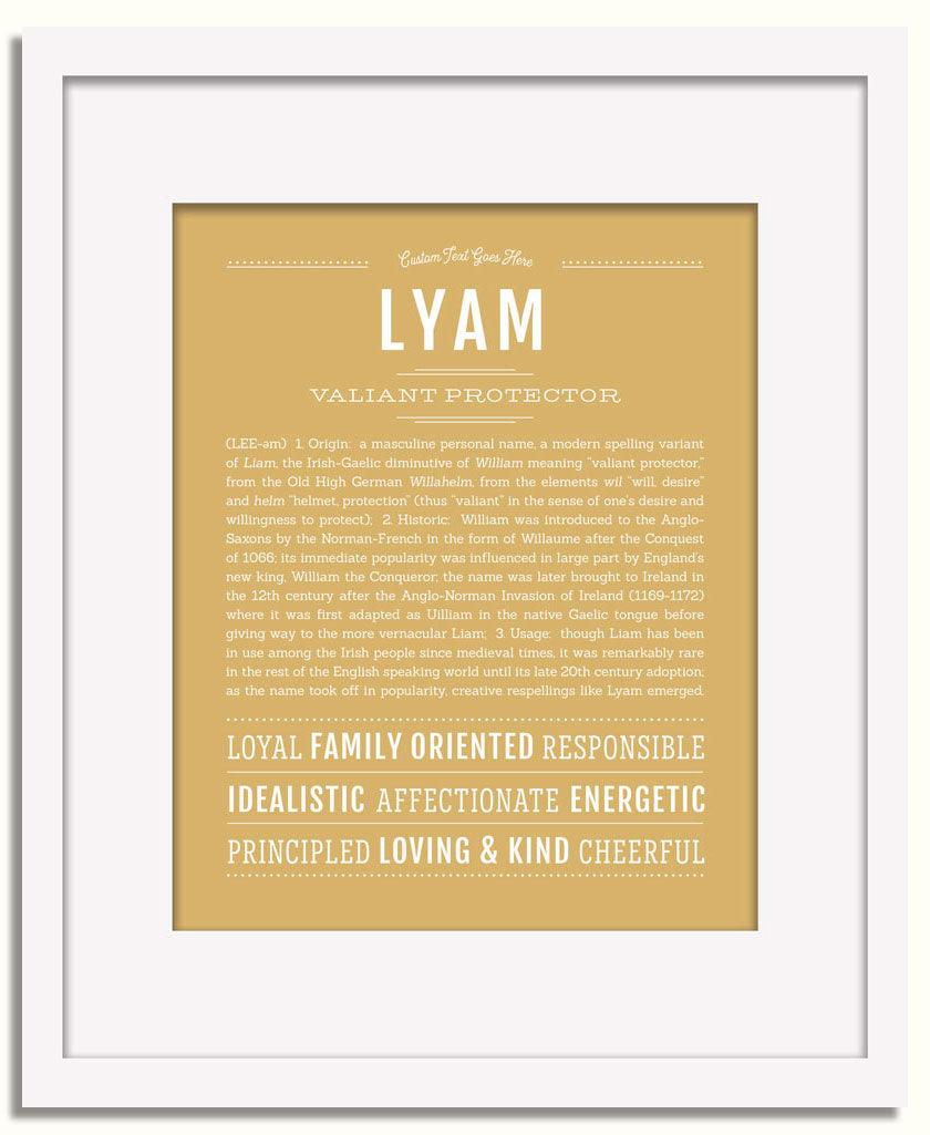 Frame Options | Matte Gold | White Frame, Matted