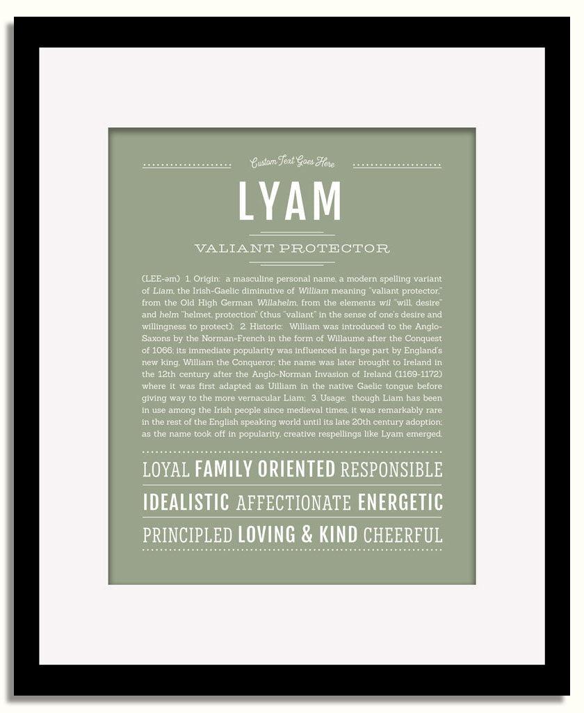 Frame Options | Sage | Black Frame, Matted