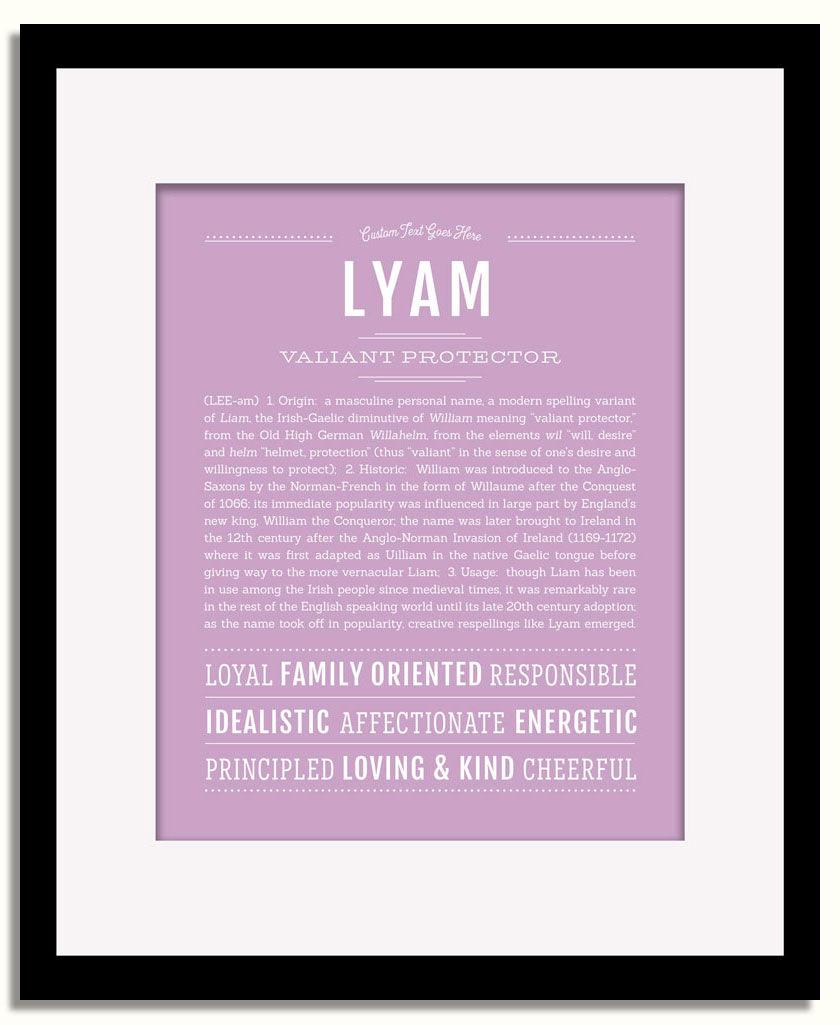 Frame Options | Lilac | Black Frame, Matted