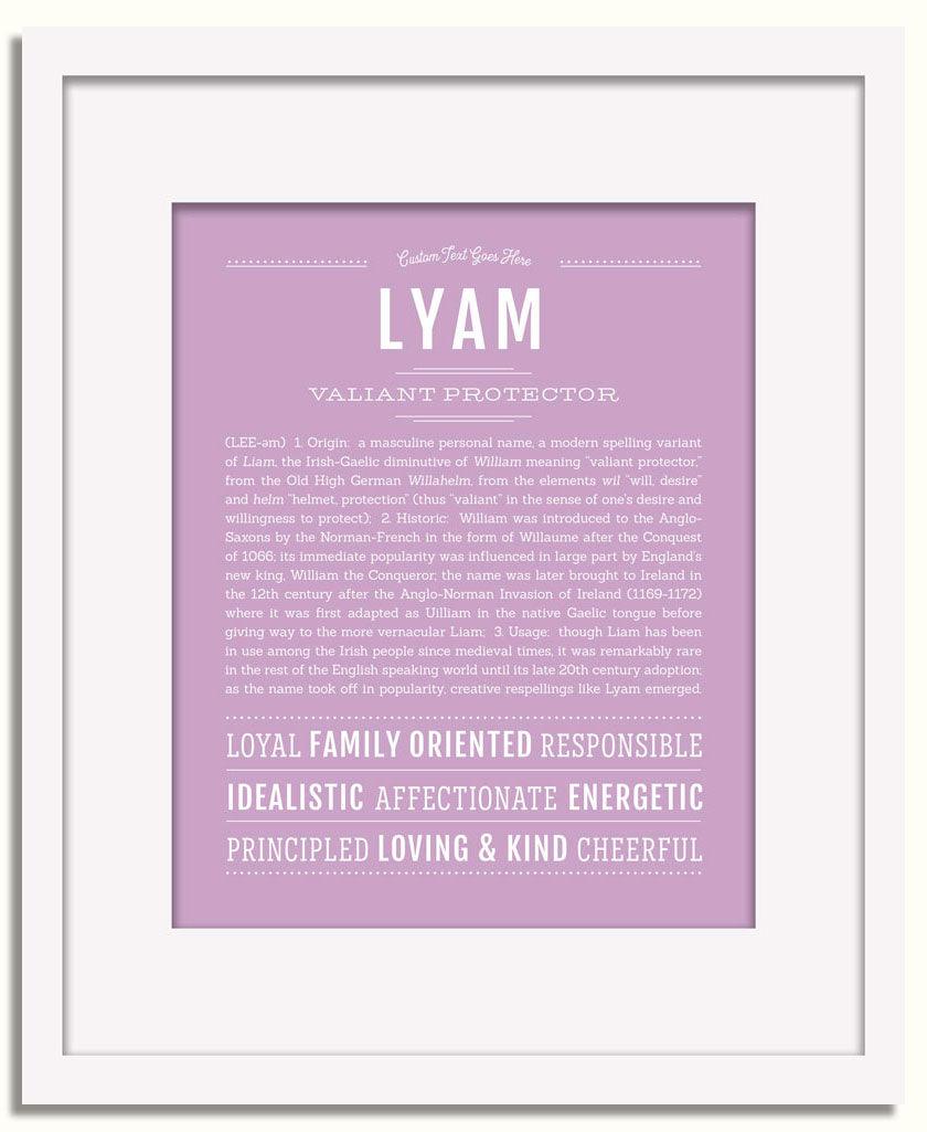 Frame Options | Lilac | White Frame, Matted