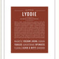 Lyddie | Name Art Print