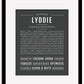 Lyddie | Name Art Print