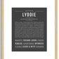 Lyddie | Name Art Print