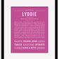 Lyddie | Name Art Print