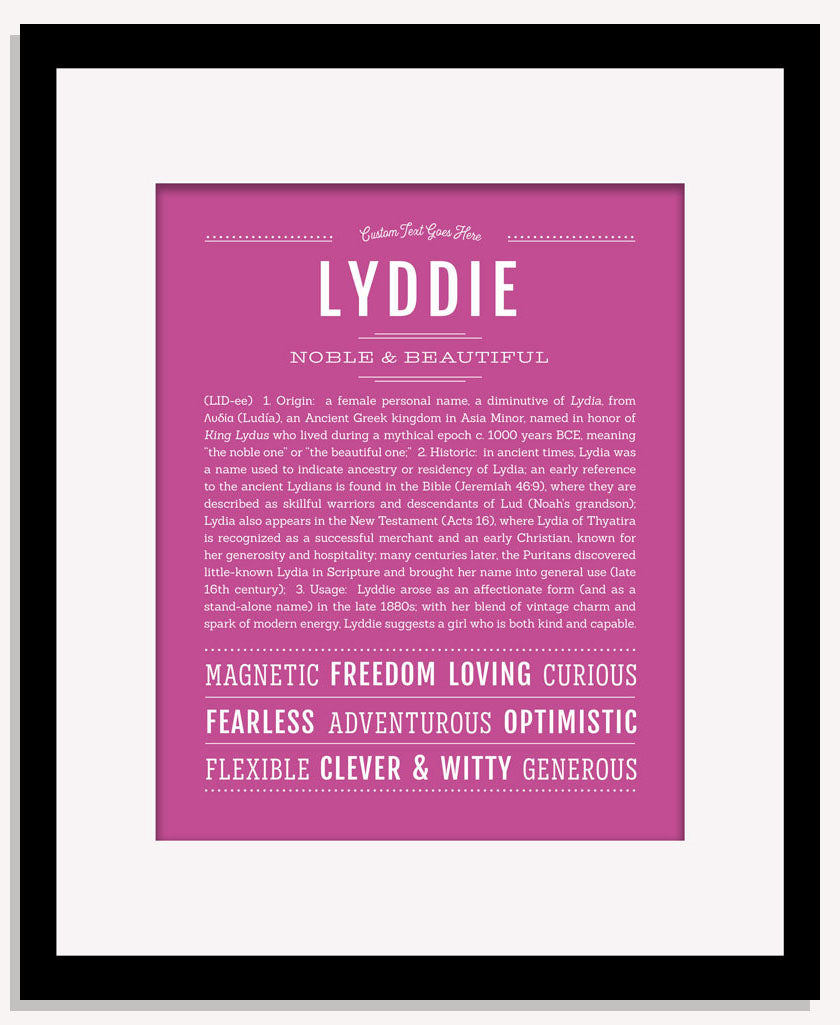 Lyddie | Name Art Print
