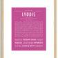 Lyddie | Name Art Print