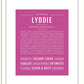 Lyddie | Name Art Print