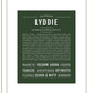 Lyddie | Name Art Print