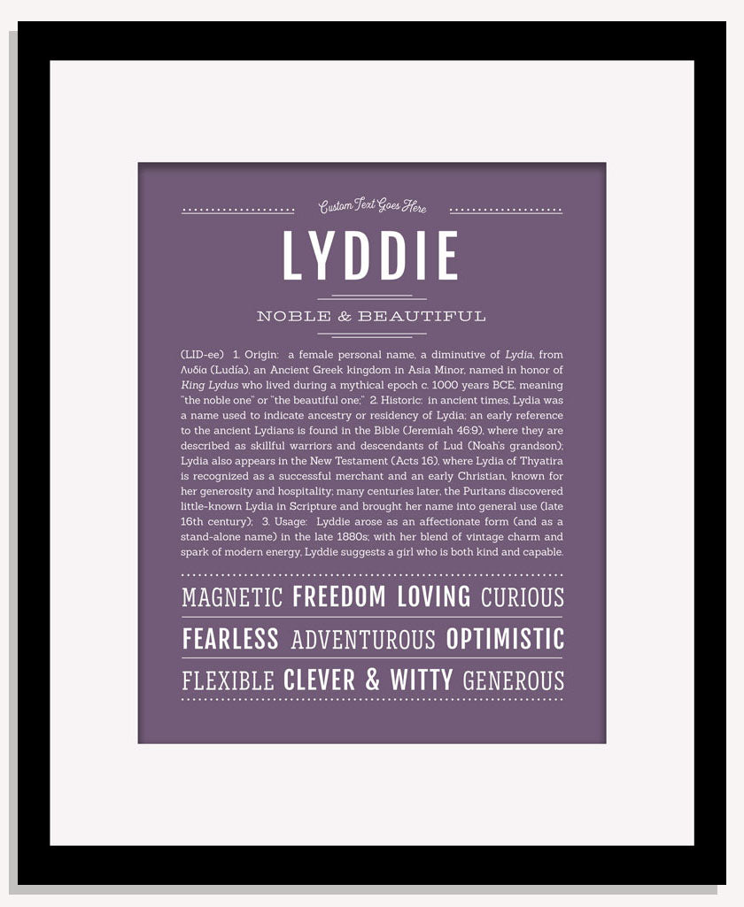 Lyddie | Name Art Print