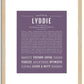 Lyddie | Name Art Print