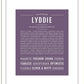 Lyddie | Name Art Print