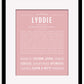 Lyddie | Name Art Print