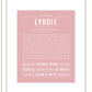 Lyddie | Name Art Print