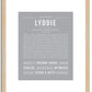 Lyddie | Name Art Print