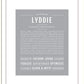 Lyddie | Name Art Print