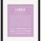 Lyddie | Name Art Print