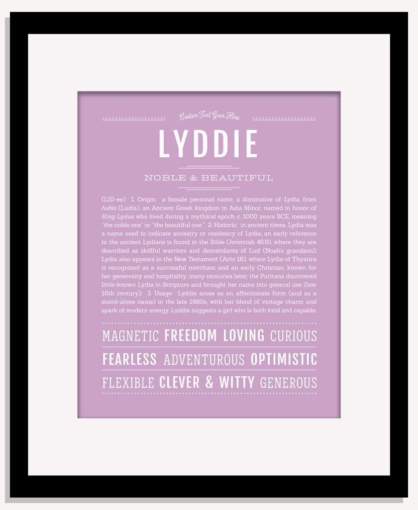 Lyddie | Name Art Print