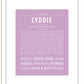 Lyddie | Name Art Print