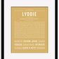 Lyddie | Name Art Print