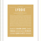 Lyddie | Name Art Print