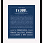 Lyddie | Name Art Print