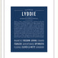 Lyddie | Name Art Print