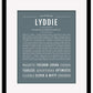 Lyddie | Name Art Print