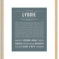 Lyddie | Name Art Print