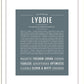 Lyddie | Name Art Print