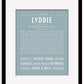 Lyddie | Name Art Print