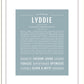 Lyddie | Name Art Print
