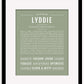 Lyddie | Name Art Print