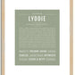 Lyddie | Name Art Print