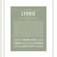 Lyddie | Name Art Print