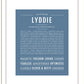 Lyddie | Name Art Print