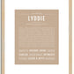 Lyddie | Name Art Print