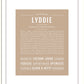 Lyddie | Name Art Print