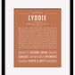 Lyddie | Name Art Print