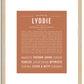 Lyddie | Name Art Print