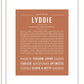 Lyddie | Name Art Print