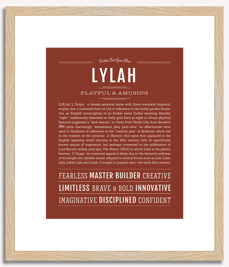 Lylah | Name Art Print