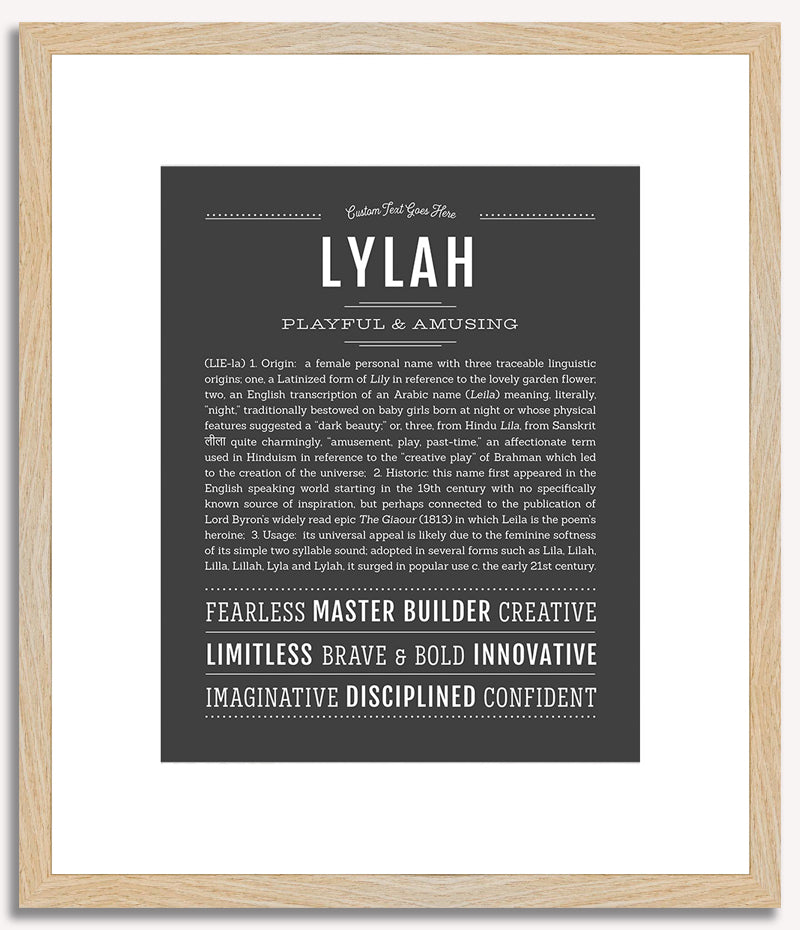 Lylah | Name Art Print