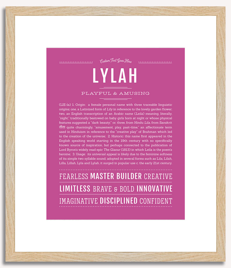 Lylah | Name Art Print